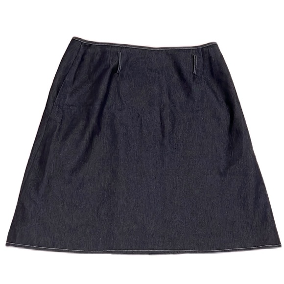 W. Work to Weekend, Belt Loops, 3-Button Down Wrap Jean Skirt, Size 14 - Picture 3 of 6